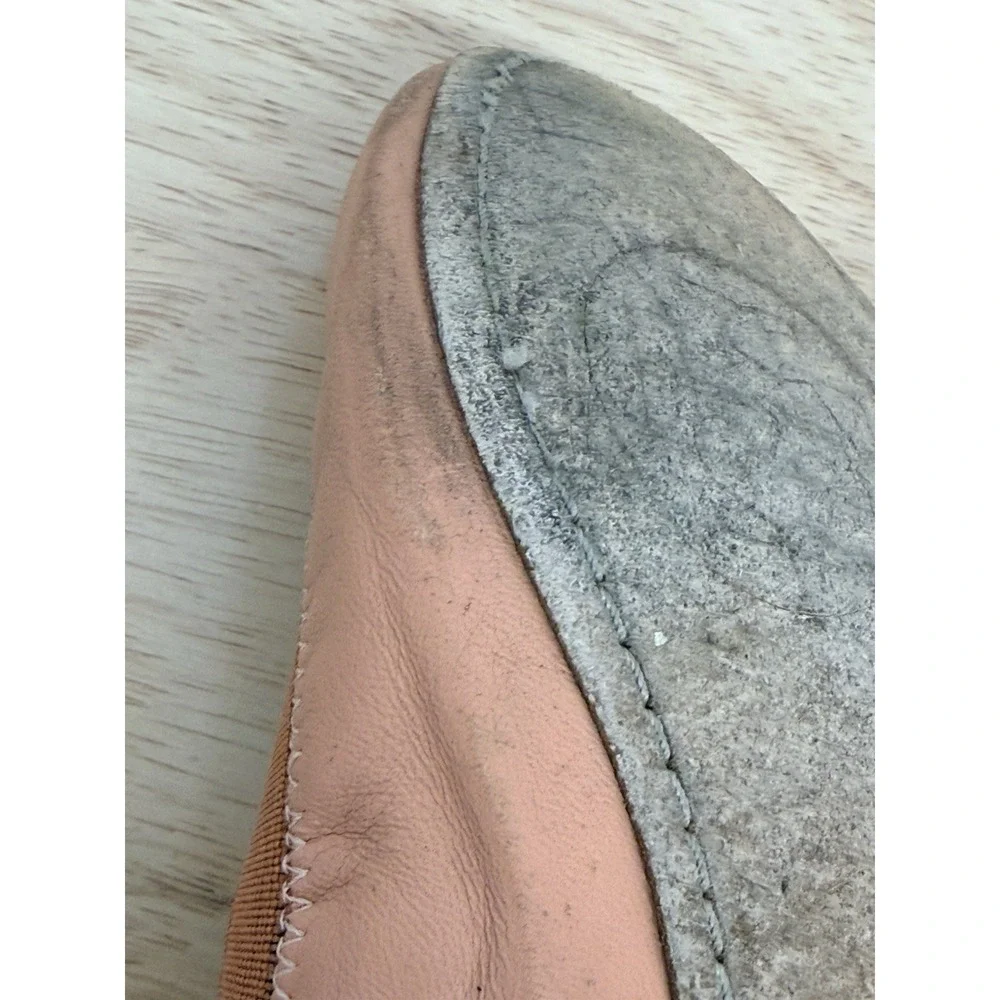 Tory Burch Women's Pale Pink Caroline Ballet Flat Shoes 8 M Logo Designer #9 - Picture 13 of 15